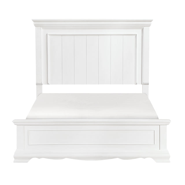York White Queen Bed - Ornate Home