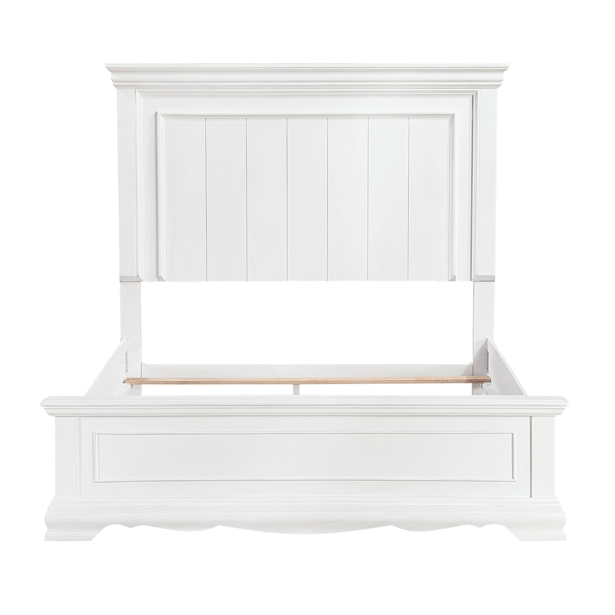 York White Queen Bed - Ornate Home