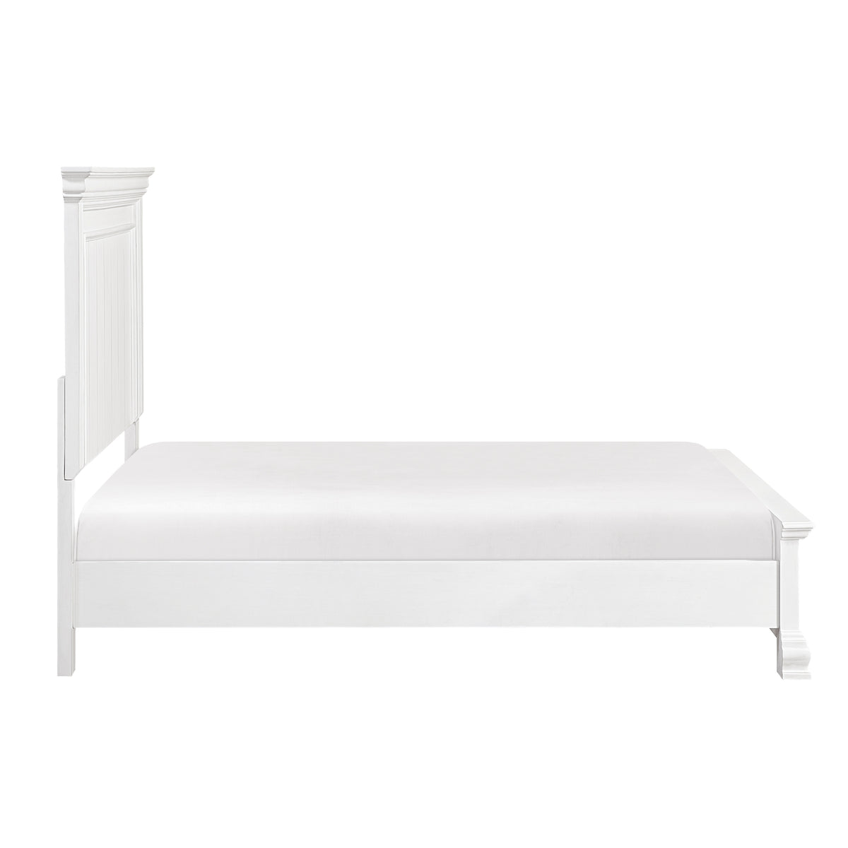 York White Queen Bed - Ornate Home