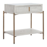Yoru Oak White Side Table - Ornate Home