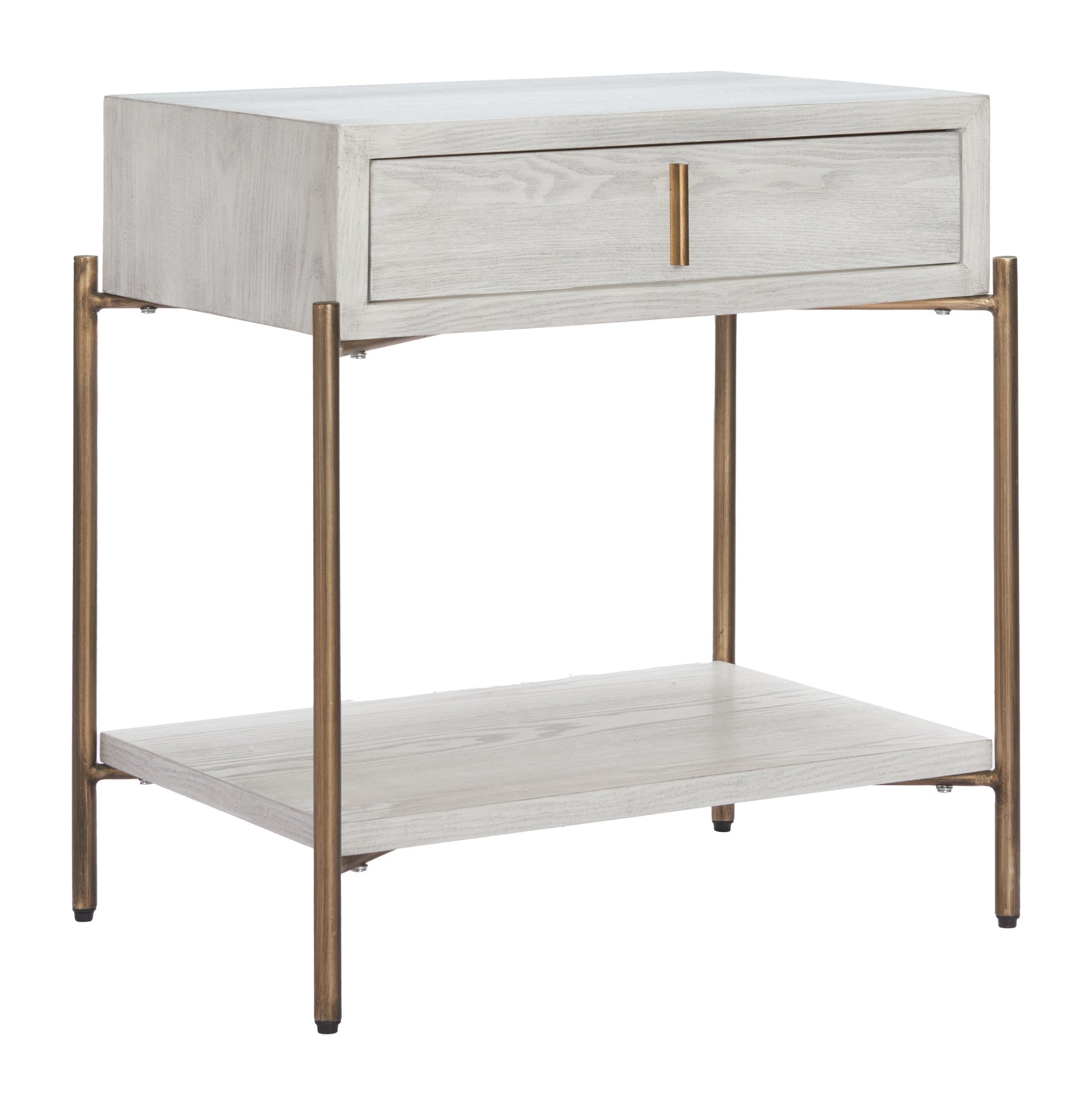 Yoru Oak White Side Table - Ornate Home
