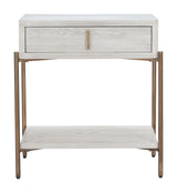 Yoru Oak White Side Table - Ornate Home