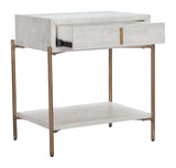 Yoru Oak White Side Table - Ornate Home