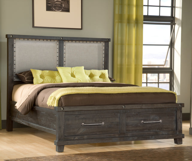 Yosemite Cafe King Upholstered Footboard Storage Bed - Ornate Home
