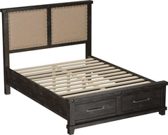 Yosemite Cafe King Upholstered Footboard Storage Bed - Ornate Home