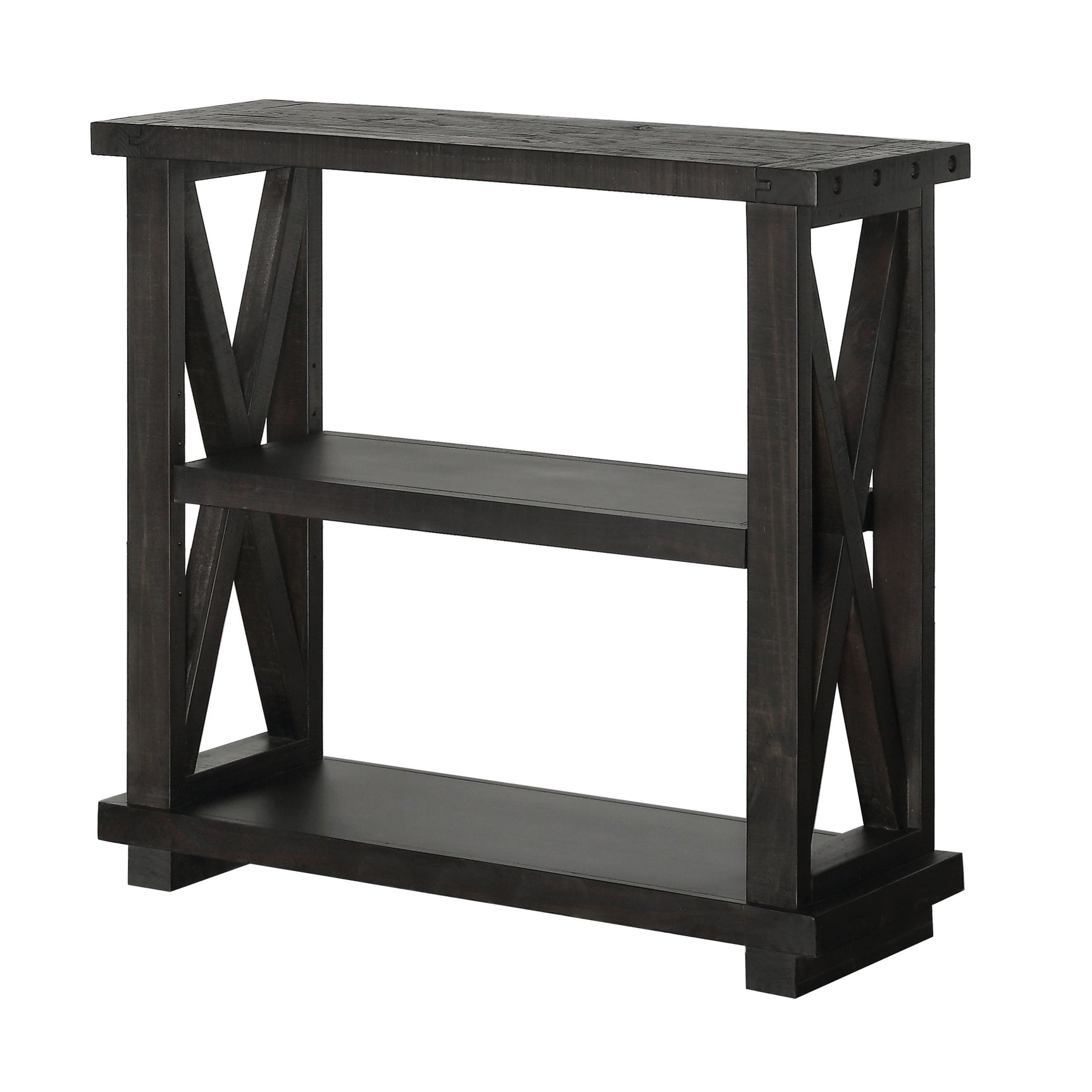 Yosemite Solid Wood 36x39 inch Bookshelf in Cafe - Ornate Home
