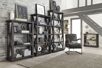 Yosemite Solid Wood 82x39 inch Bookshelf in Cafe - Ornate Home