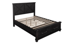 Yosemite Solid Wood Footboard Eastern King Storage Bed in Cafe - Ornate Home