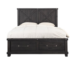 Yosemite Solid Wood Footboard Eastern King Storage Bed in Cafe - Ornate Home