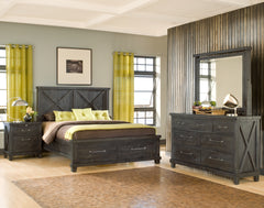 Yosemite Solid Wood Footboard Full Storage Bed in Cafe - Ornate Home
