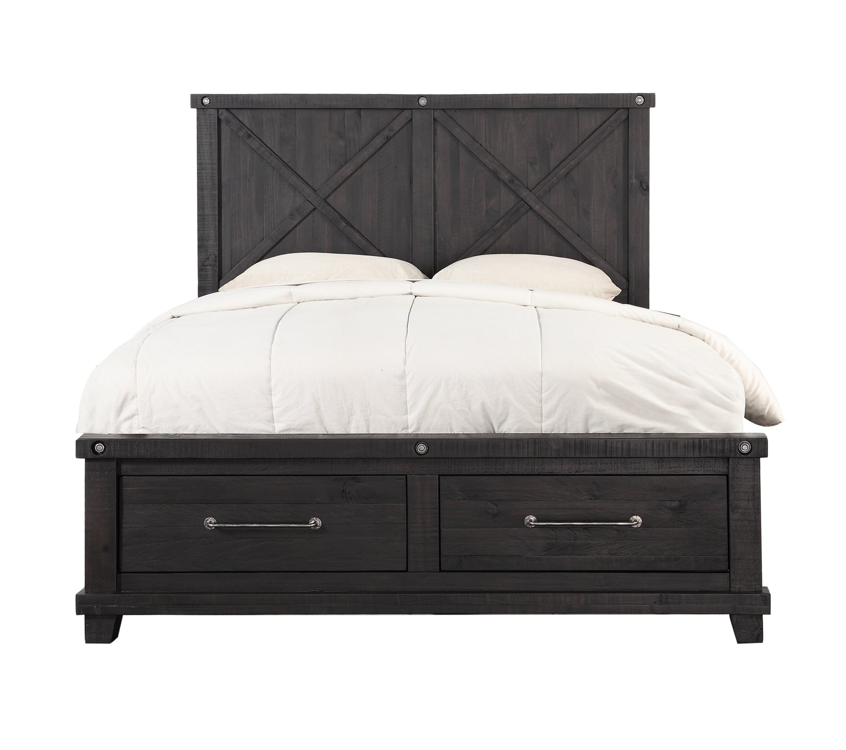 Yosemite Solid Wood Footboard Queen Storage Bed in Cafe - Ornate Home