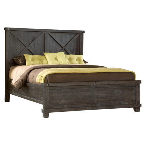 Yosemite Solid Wood Full Panel Bed in Cafe - Ornate Home