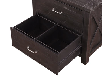 Yosemite Solid Wood Lateral File Cabinet in Cafe - Ornate Home