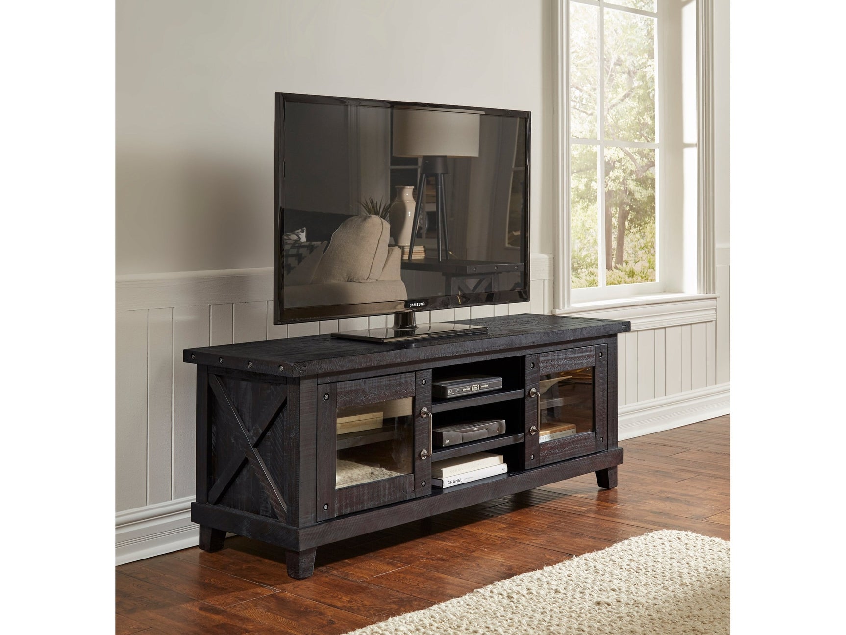 Yosemite Solid Wood Media Console in Cafe - Ornate Home