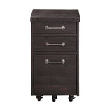 Yosemite Solid Wood Rollling File Cabinet in Cafe - Ornate Home