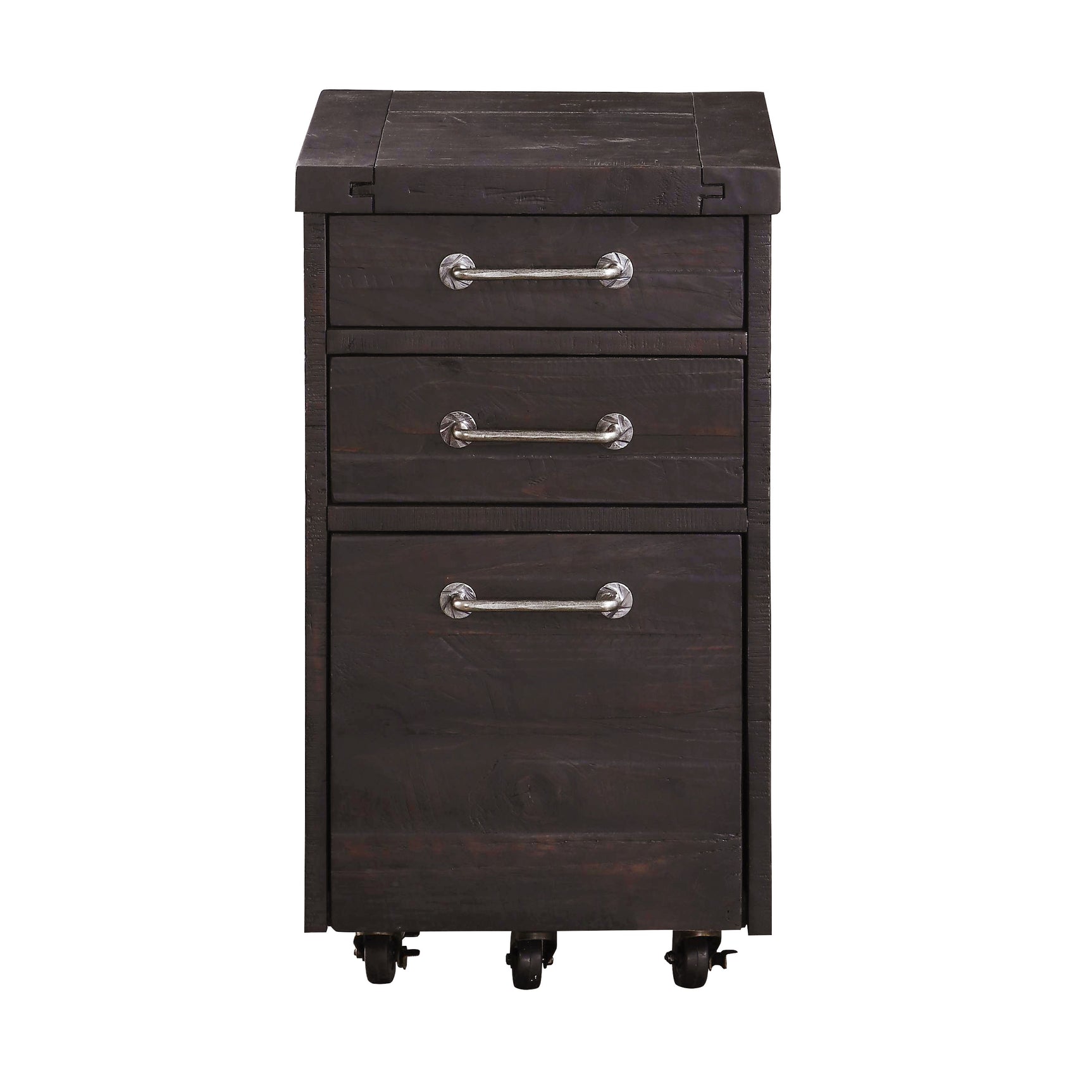 Yosemite Solid Wood Rollling File Cabinet in Cafe - Ornate Home