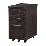 Yosemite Solid Wood Rollling File Cabinet in Cafe - Ornate Home