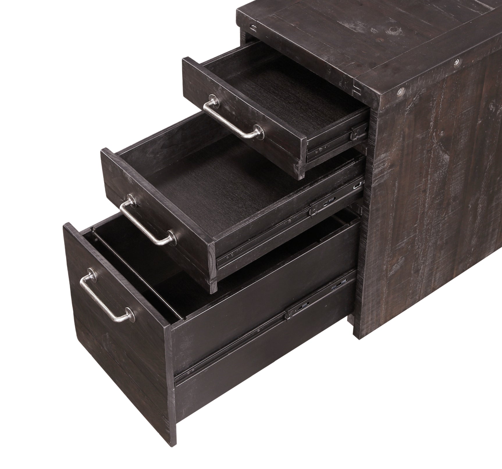 Yosemite Solid Wood Rollling File Cabinet in Cafe - Ornate Home