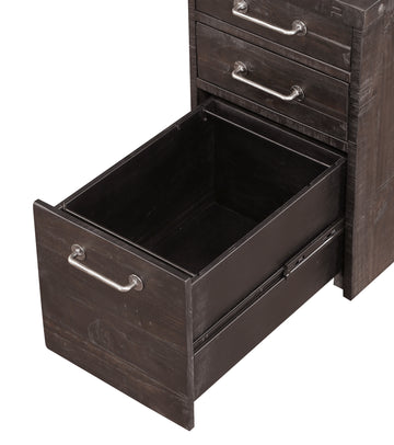Yosemite Solid Wood Rollling File Cabinet in Cafe - Ornate Home