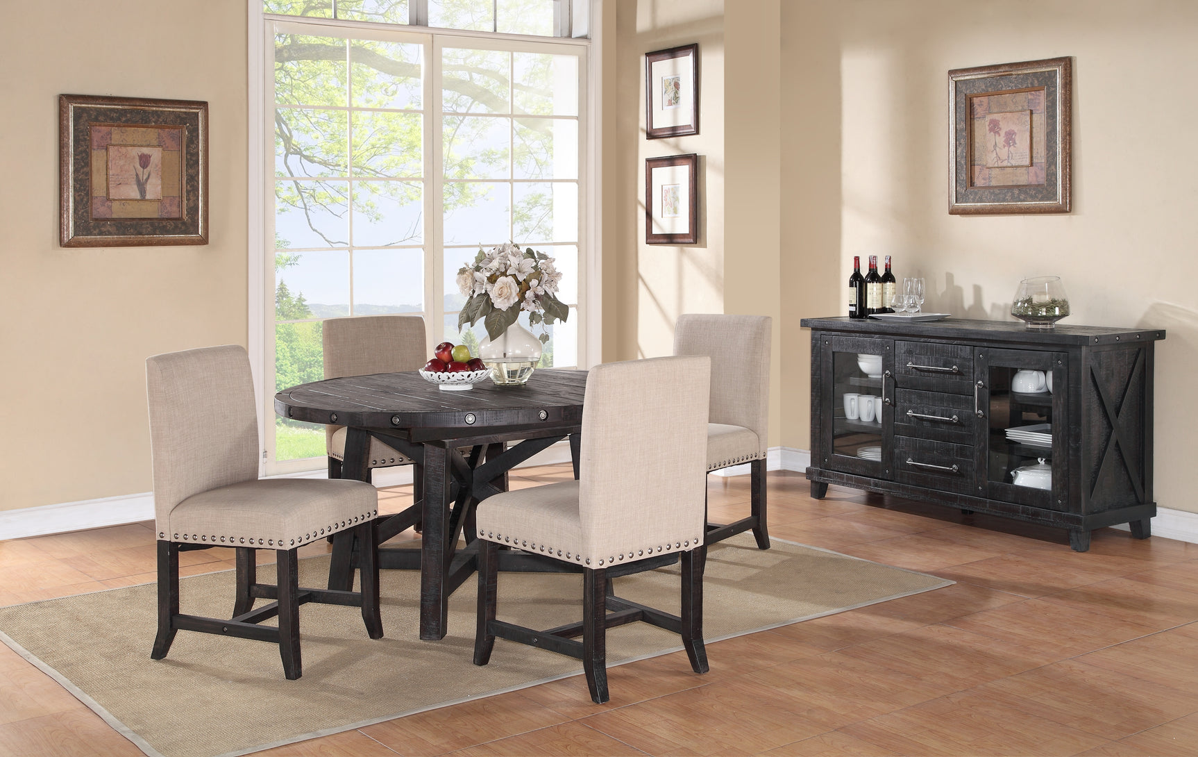 Yosemite Solid Wood Round Extension Table - Ornate Home