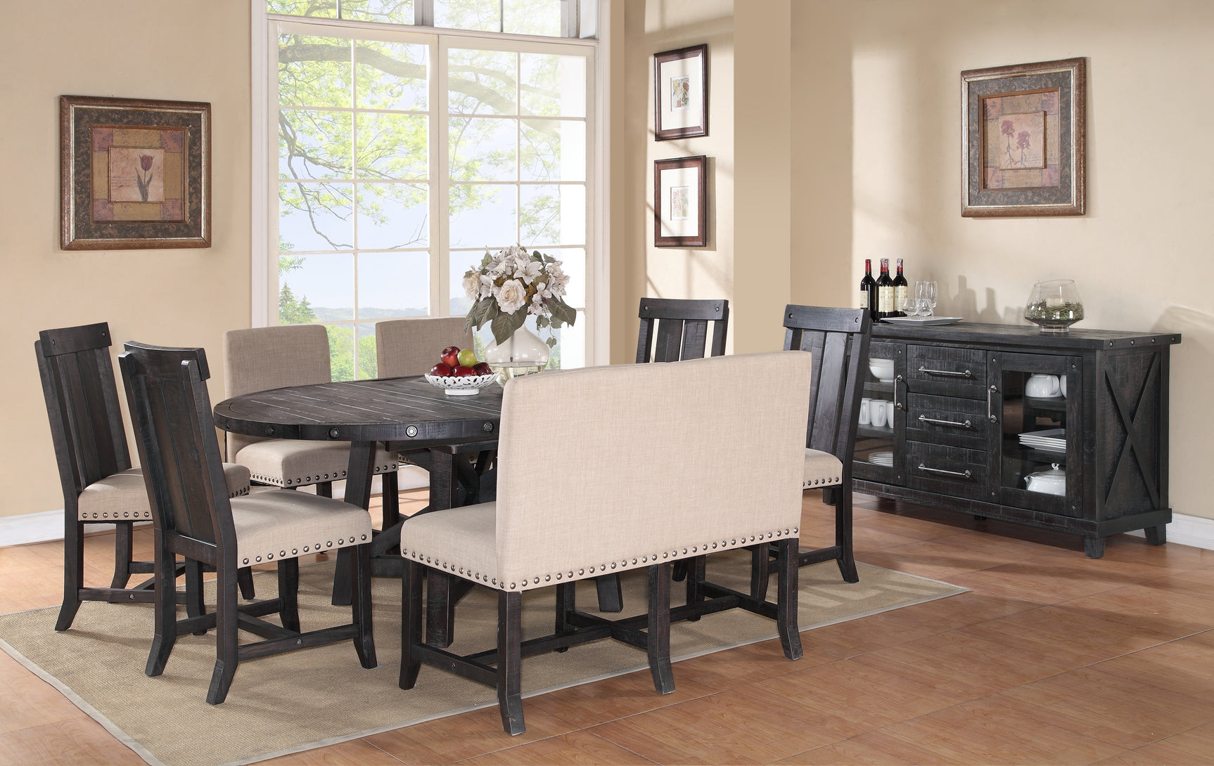 Yosemite Solid Wood Round Extension Table - Ornate Home