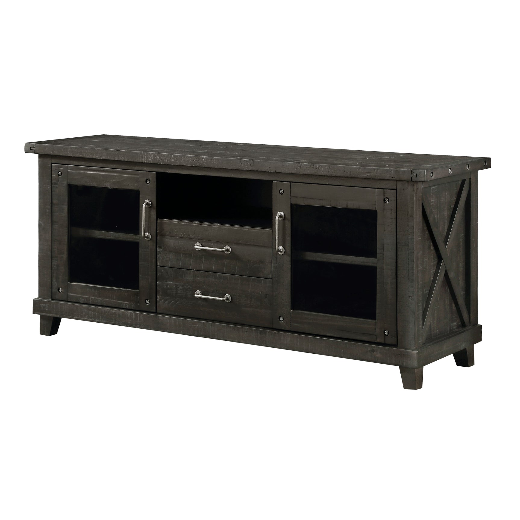 Yosemite Solid Wood Two Drawer Media Console in Cafe - Ornate Home