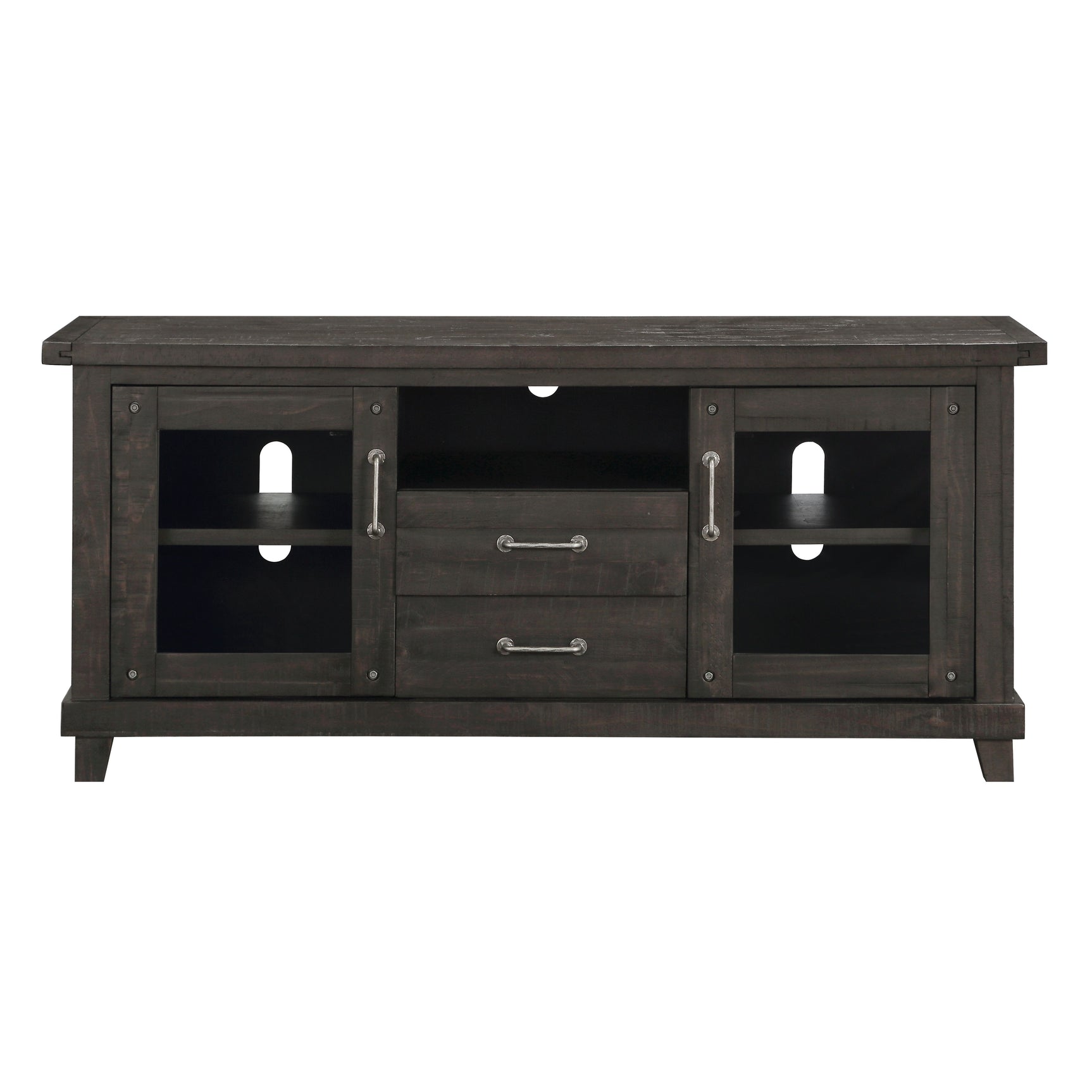 Yosemite Solid Wood Two Drawer Media Console in Cafe - Ornate Home