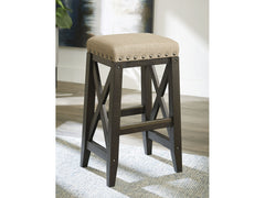 Yosemite Solid Wood Upholstered Bar Stool in Cafe - Ornate Home