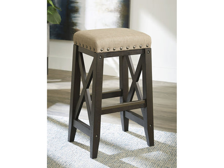 Yosemite Solid Wood Upholstered Bar Stool in Cafe - Ornate Home