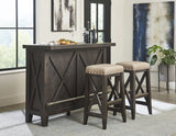 Yosemite Solid Wood Upholstered Bar Stool in Cafe - Ornate Home