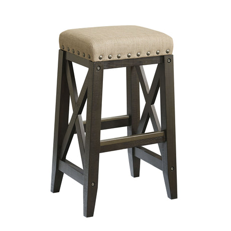 Yosemite Solid Wood Upholstered Bar Stool in Cafe - Ornate Home