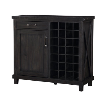 Yosemite Solid Wood Wine Bar in Cafe - Ornate Home