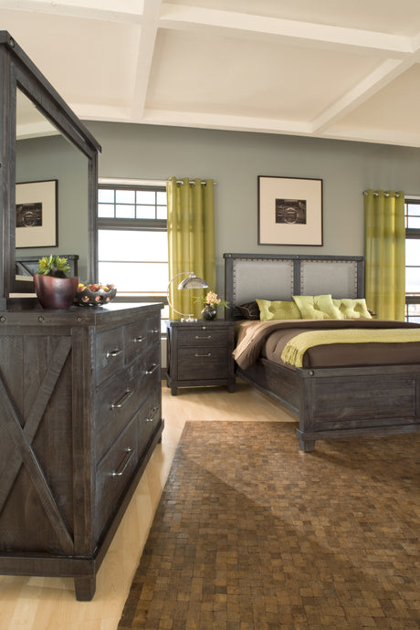 Yosemite Upholstered Footboard California King Storage Bed in Cafe - Ornate Home