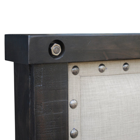 Yosemite Upholstered Wood Queen Panel Bed in Cafe - Ornate Home