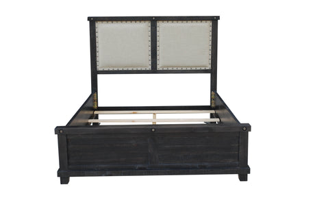 Yosemite Upholstered Wood Queen Panel Bed in Cafe - Ornate Home