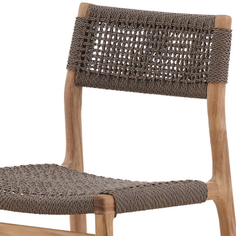 Ysidro Gray/Natural Outdoor Dining Chair - Ornate Home