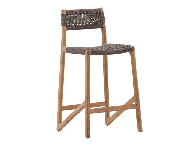 Ysidro Grey/Natural Outdoor Counter Stool - Ornate Home