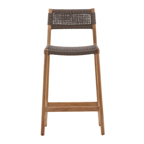 Ysidro Grey/Natural Outdoor Counter Stool - Ornate Home