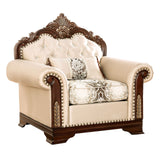 Yucatan Dark Cherry/Beige Chair - Ornate Home