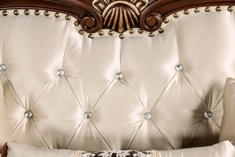 Yucatan Dark Cherry/Beige Sofa & Loveseat - Ornate Home