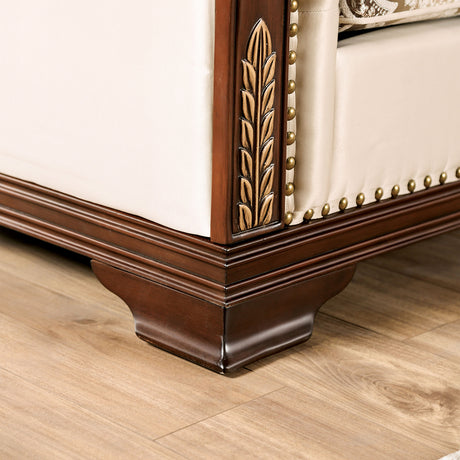 Yucatan Dark Cherry/Beige Sofa - Ornate Home