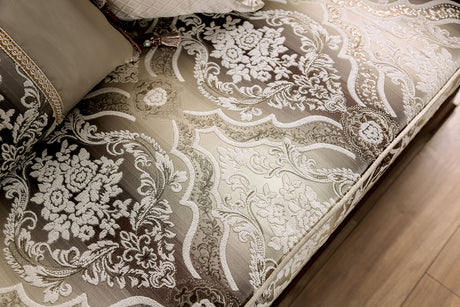 Yucatan Dark Cherry/Beige Sofa - Ornate Home