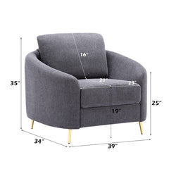 Yuina Gray Chair - Ornate Home