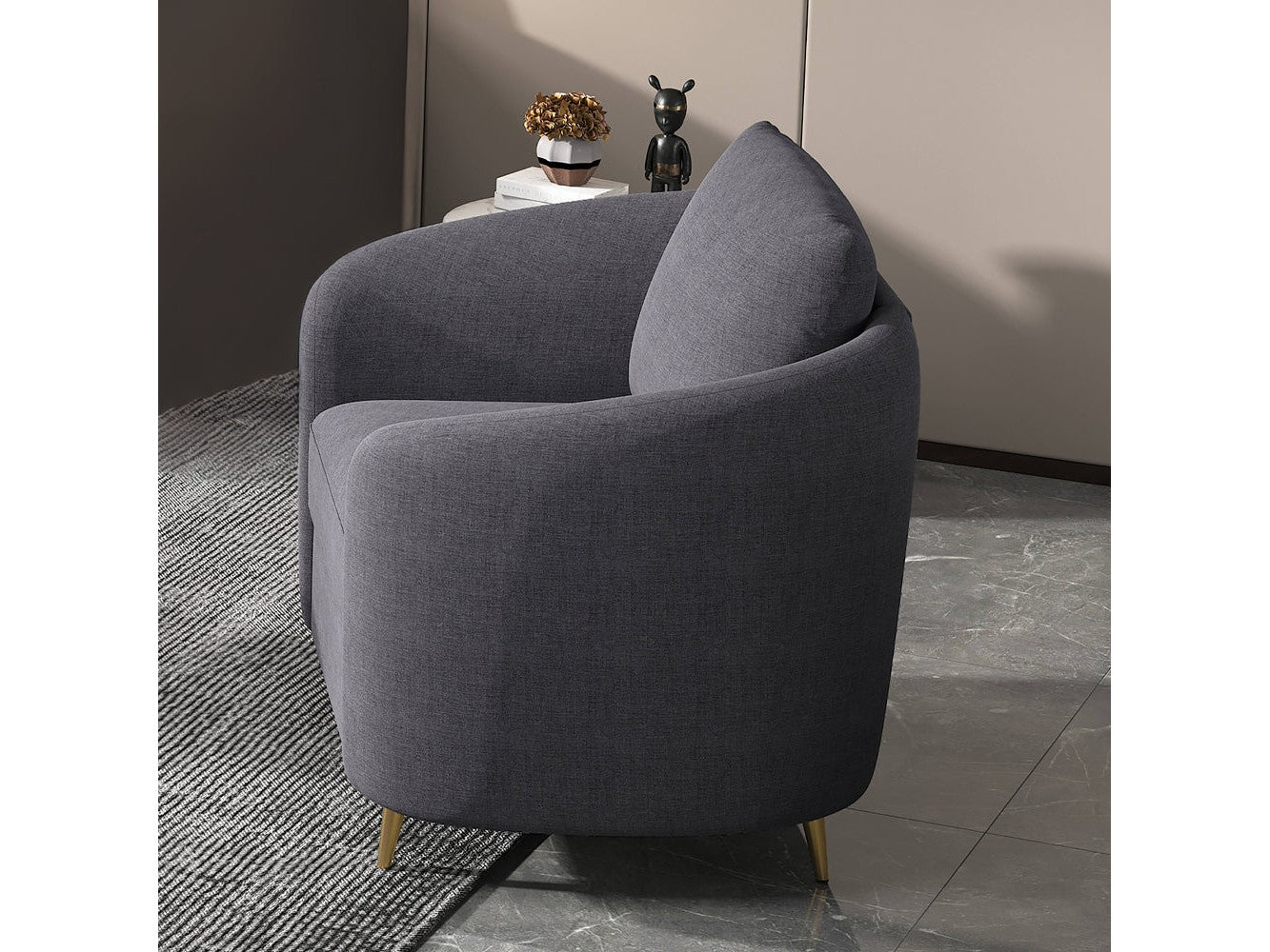 Yuina Gray Chair - Ornate Home