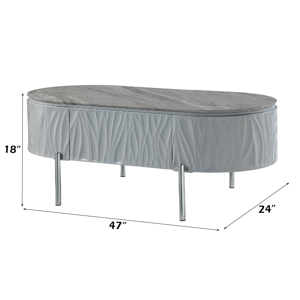 Yukino Gray Coffee Table - Ornate Home