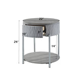 Yukino Gray End Table - Ornate Home