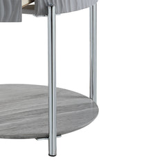 Yukino Gray End Table - Ornate Home