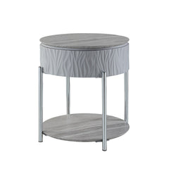 Yukino Gray End Table - Ornate Home