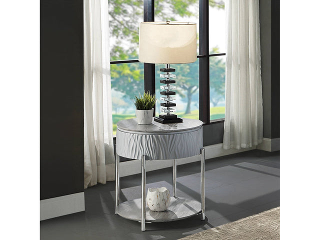 Yukino Gray End Table - Ornate Home