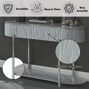 Yukino Gray Sofa Table - Ornate Home